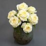 Yiwan the Queen's Rose7 Heads Queen Rose Artificial Flowers for Roses Bouquet Beige Purple Lavender Marigold Queen Rose