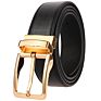 Zk707-3 Zinc Alloy Pin Buckle Genuine Leather Belt for Men