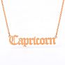 Zodiac Croc Charm Gold Necklace Choker Zodiac Jewelry Collares De Acero Inoxidables Jewelry for Womans Indians