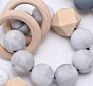Macrame Teether Ring Silicone Teething Baby Silicone Rattle Teether