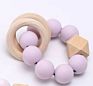 Macrame Teether Ring Silicone Teething Baby Silicone Rattle Teether