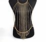 Design Gold Lacework Shape Back Body Chain Necklace