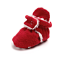 Newborn Baby Boys Girls Cozy Fleece Booties with Grippers Stay on Slipper Socks Infant Toddler Crib Shoes for Boys Girls