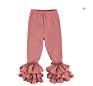 Solid Color Candy Colors Leggings Soft Cotton Girls Baby Icing Ruffle Pants Baby Clothes Pants