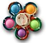 Rainbow Pop Bubble Fidget Spinner Simple Push Tie Dye Fidget Toys Silicone Spinners