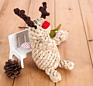 Design Christmas Elk Dog Toy Chew Rope Pet Dog Toy
