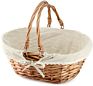 Wicker Basket with Handles for Easter, Picnics, Gifts, Home Decor and More, 13 X 10 X 6 Inches