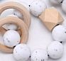 Macrame Teether Ring Silicone Teething Baby Silicone Rattle Teether