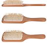 Natural Wooden Paddle Hair Brush Bamboo Bristles Pins Hairbrush for Women, Men and Kids Scalp Massage