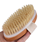 Bamboo Dry Skin Body Brush Boar Bristles Bath Brush