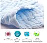 100% Muslin Cotton 4 Pack Super Soft Baby Washcloths and Towels Set Handkerchief Newborn Baby Face Saliva Towel