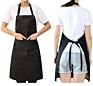 Design Customer Logo Cotton Polyester Pure Color Black Cooking Man Kitchen Garden Bib Apron