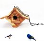 Garden Decoration Windproof Wooden Feeder Outdoor Hanging Wild Bird Animal Diy House