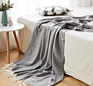 Cobertor Selimut Manta Farmhouse Tassel Jacquard Woven Thick Home Sofa Herringbone Throw Blanket