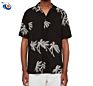 Made Short Sleeves Printed Button down Floral Beach Rayon Hawaiian Shirts Aloha Shirt for Men