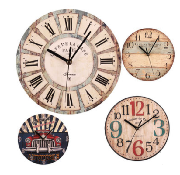 European Modern Home Decoration Wooden Wall Clock Modern for Living Room