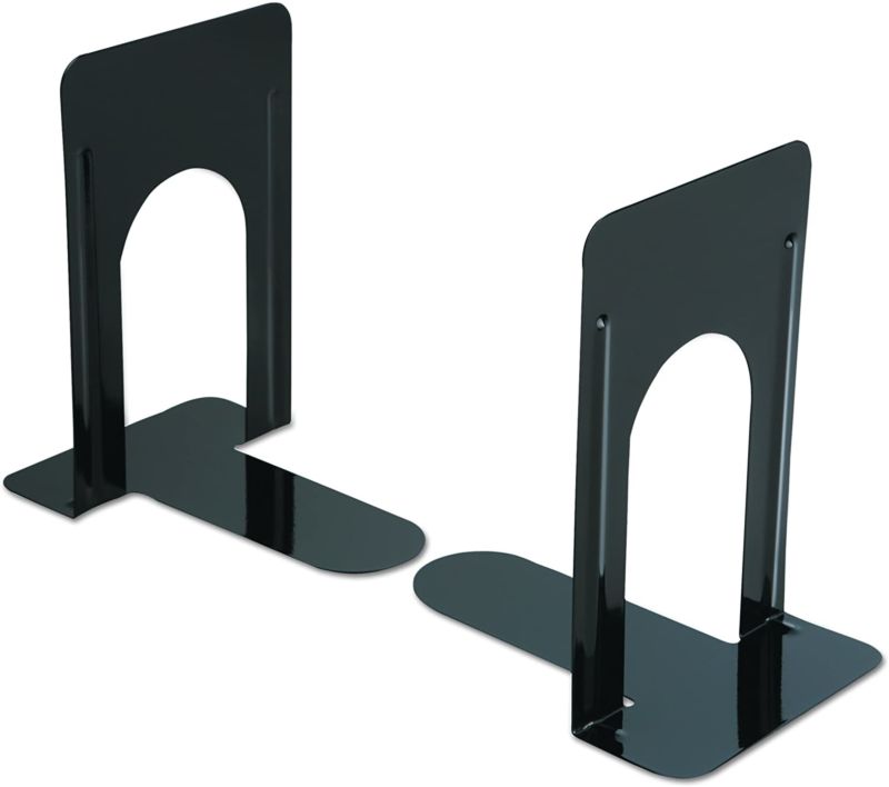 T Shaped Decorative Iron Bookends Holder Black Book Stand Metal Bookend