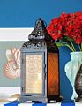 Bronze Moroccan Wrought Iron Lantern Candle Holder