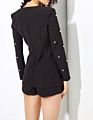 Fashionable Handmade Beading Slim Fitting Blazer and Shorts Two Pieces Comfortable Casual Woman Suit