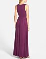 Sleeveless Plunging V-Neck Jersey Purple Maxi Dress Women