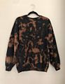 Bleached Tie Dye Sweatshirts Warm Fall Season Pullover Crew Neck Sweat Shirt