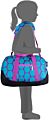 Small Mini Convertible Girl 600D Polyester Printed Full Print Sublimation Blank Woman Travel Kids Baby Blue Weekender Bag
