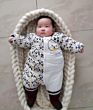 Merino Wool Chunky Knit Baby Bed Nest for Baby