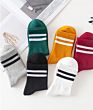 Blend Ankle Striped Socks Women Girls Sport Casual Sock Hosiery Soft Medium Tube Long Socks With