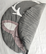 Hebeier Made Cotton Fabric Floor Sleeping Rug Christmas Deer Pink Carpet Large Baby Play Mat
