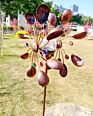 Solar Powered Glass Ball Garden Wind Spinners