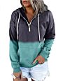 Womens Casual Zipper Hooded Sweatshirts Long Sleeve Fall Tops Cozy Hoodies for Women Pullover