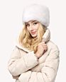 like Real Fur Comfy Cossack Style Bomber Hats Women's Faux Fur Cossak Russian Style Pink Fur Hats Russian Hat