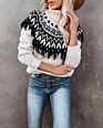 European and American Retro Tassel High Neck Sweater Women's Pullover Chunky Sweaters