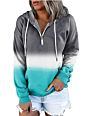 Womens Casual Zipper Hooded Sweatshirts Long Sleeve Fall Tops Cozy Hoodies for Women Pullover