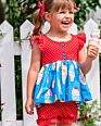 Girl Kids Clothing Cotton Skirt Ice-Cream Printing Sleeveless Dress Baby Party