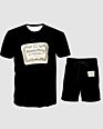Women's Printed T-Shirt Customized 2 Pieces of Sports Home Wear Two Piece Pants Set