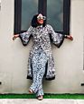 J&H Arrivals Cheetah Clothes Africa Women 2 Piece Wide Leg Pants Set plus Size Robe and Palazzo Pants