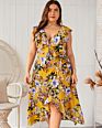 Dress and Unrestrained Short Sleeve V-Neck Lace Party Beach Skirt Large Size Xia Bohemia Dress
