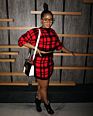 Fall / Short Skirt Set for Women Plaid Thickened Sweater Tight Hip-Hugging Skirt 2-Piece Set