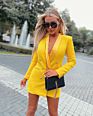 Glamorous Plain Set One Piece Playful Woman Mid Shoulder Pad Blazer Elegant Skirt Professional .