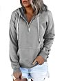 Womens Casual Zipper Hooded Sweatshirts Long Sleeve Fall Tops Cozy Hoodies for Women Pullover