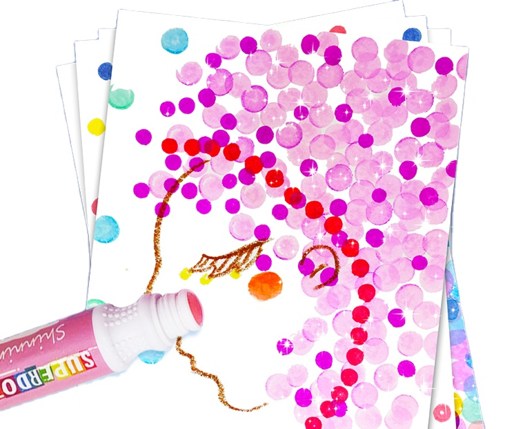 Kids Washable Dot Markers Art Set10 Glitter Colors Non Toxic Bingo Markers for Toddlers Activity Books Toys Dolls