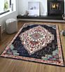 Botanical America Transitional Indoor and Outdoor Dark Colors Area Rug