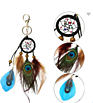 Small Handmade Feather Dream Catcher Keyring Keychain Decor Car Bag Hanging Decoration Pendant Dreamcatcher Gift