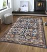 Botanical America Transitional Indoor and Outdoor Dark Colors Area Rug