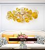 Modern Wall Clock Jjt Design Gold Leaf Metal Wall Clock for Home Decoration Horloge Murale