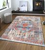 Botanical America Transitional Indoor and Outdoor Dark Colors Area Rug