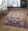 Botanical America Transitional Indoor and Outdoor Dark Colors Area Rug