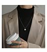 Style S925 Sterling Silver Collarbone Chain Necklace Love Heart Necklet for Women