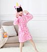 Children Star Unicorn Cartoon Animal Flannel Pajamas Fall Hooded Baby Kids Girls Bathrobe